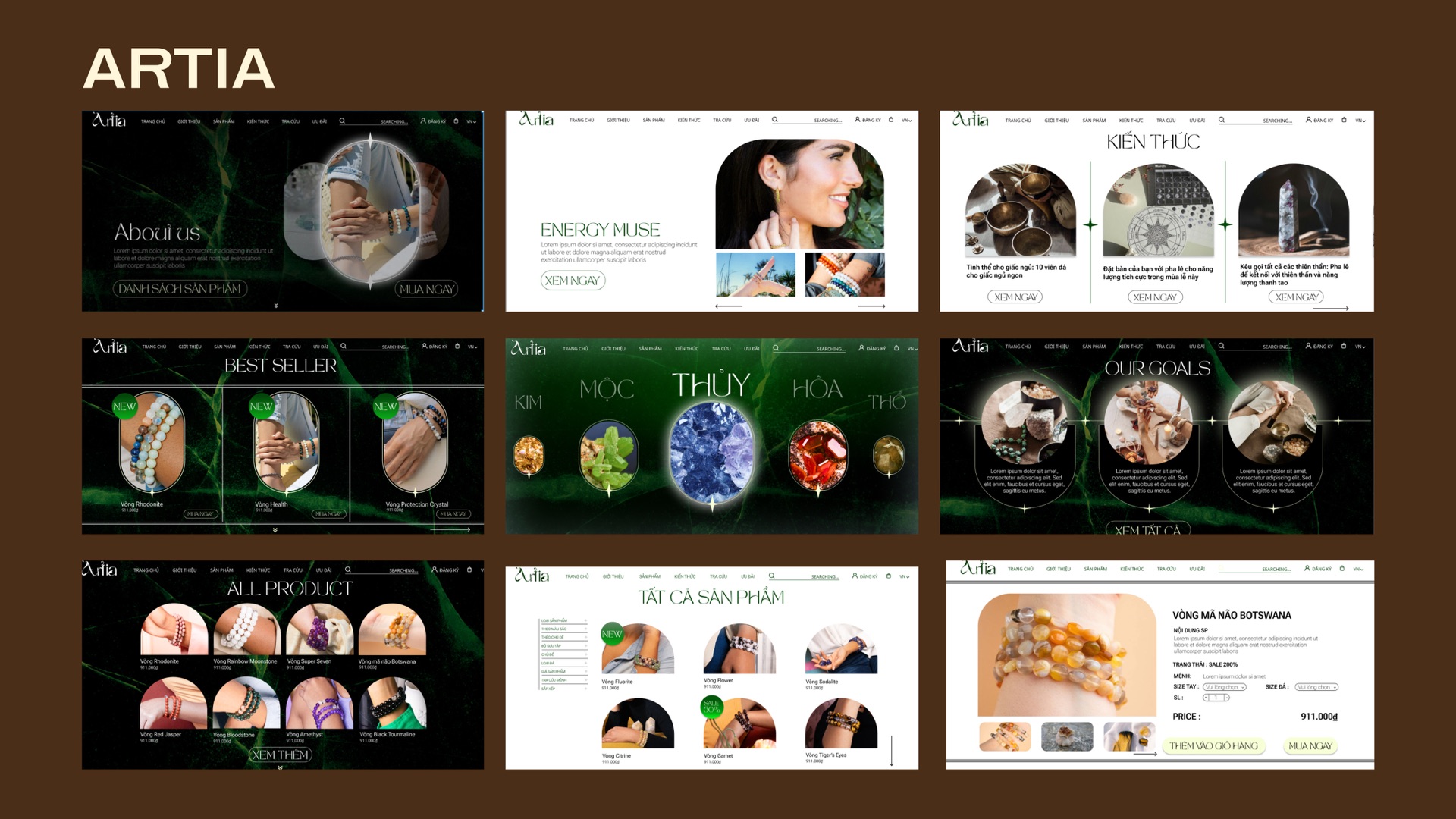 ARTIA — layout website