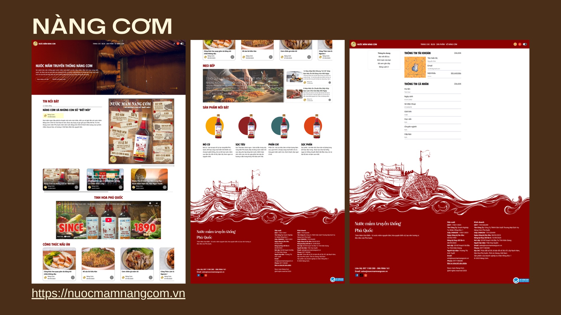 Nàng Cơm — website trang chủ